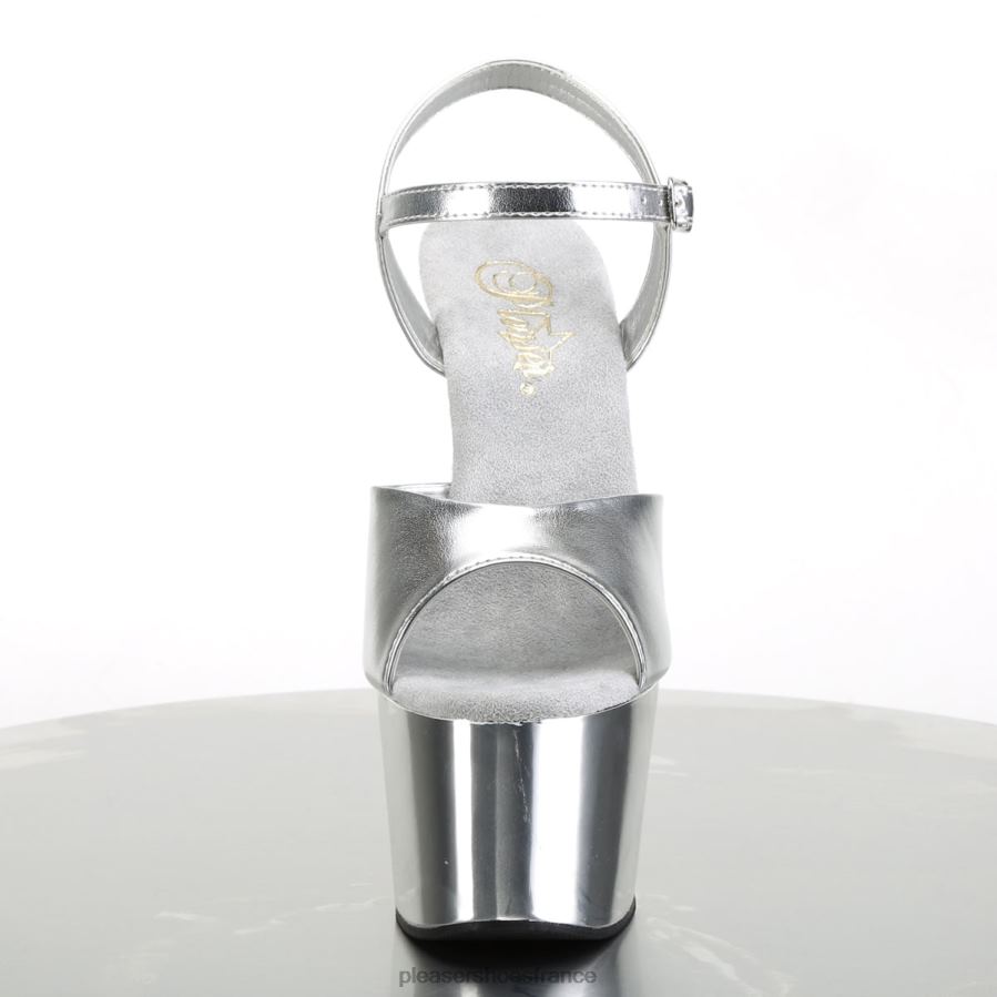H4842112 adorer-709 Pleaser Shoes argent/argent chromé