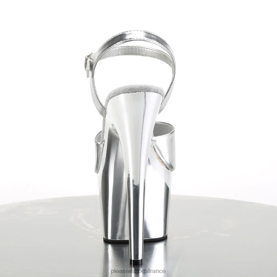 H4842112 adorer-709 Pleaser Shoes argent/argent chromé