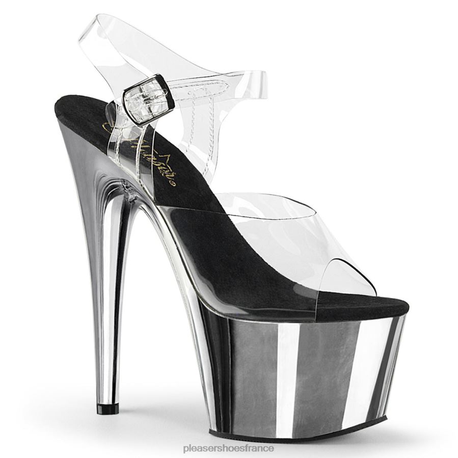 H4842122 adorer-708 Pleaser Shoes clair/argent