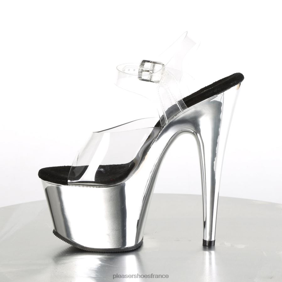 H4842122 adorer-708 Pleaser Shoes clair/argent