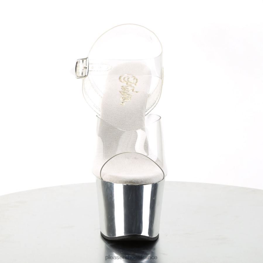 H4842134 ciel-308 Pleaser Shoes clair/argent