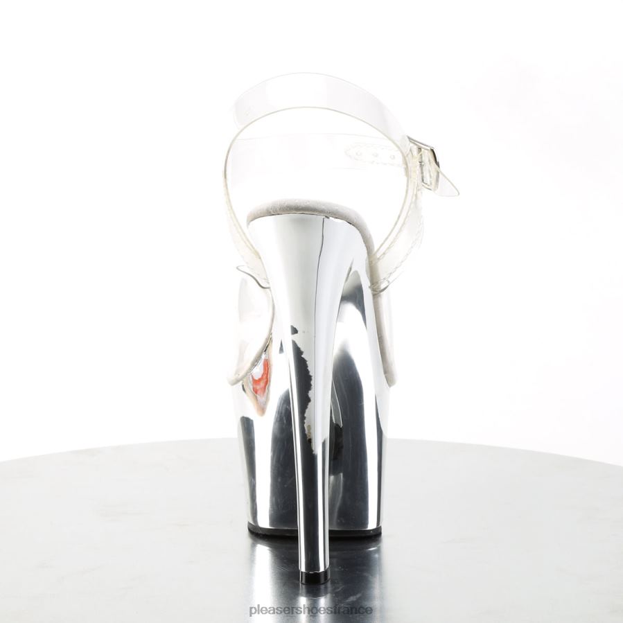 H4842134 ciel-308 Pleaser Shoes clair/argent