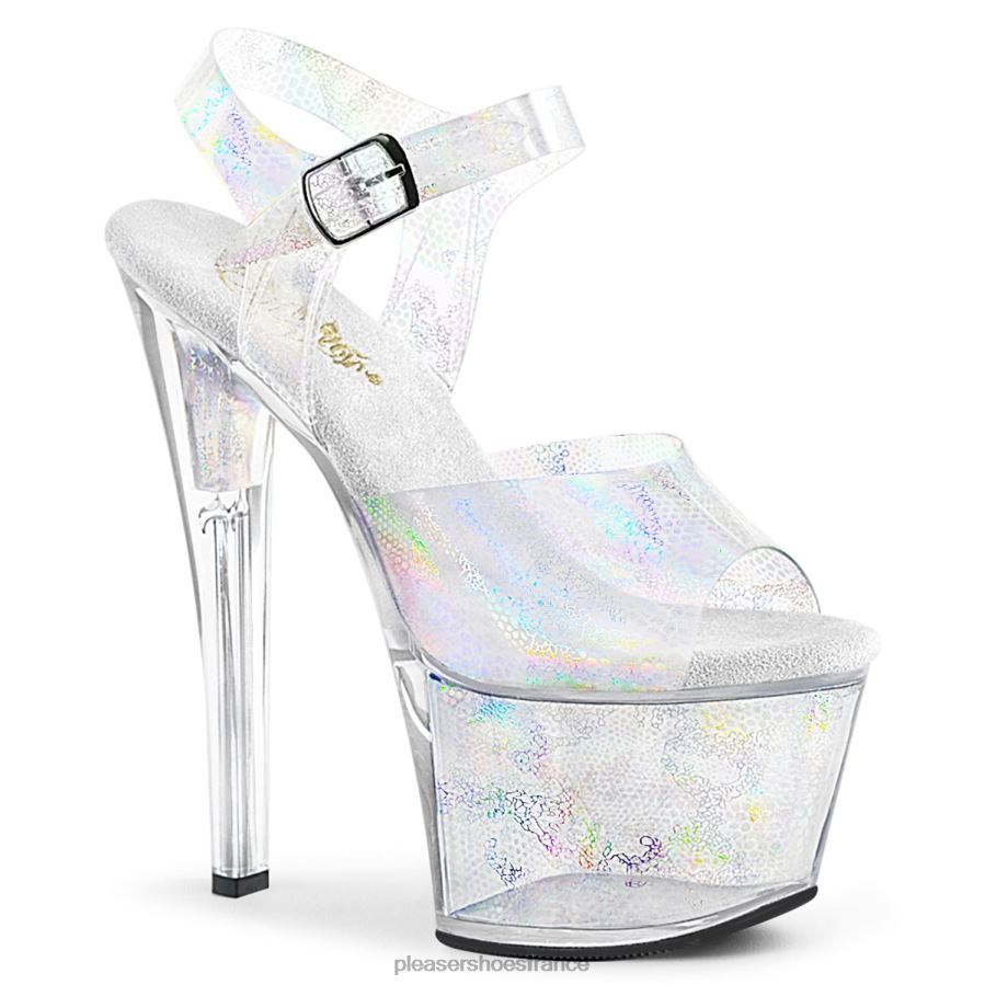 H4842153 ciel-308n Pleaser Shoes hologramme argenté