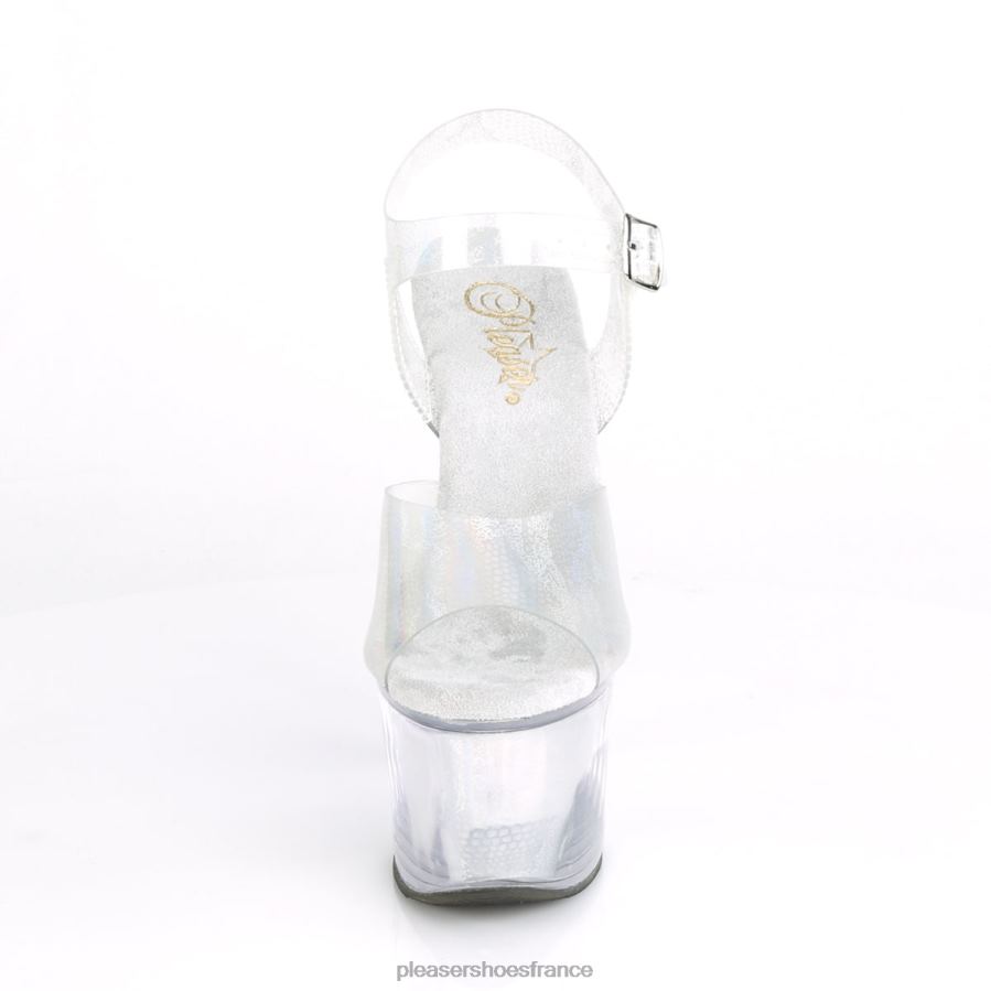 H4842153 ciel-308n Pleaser Shoes hologramme argenté