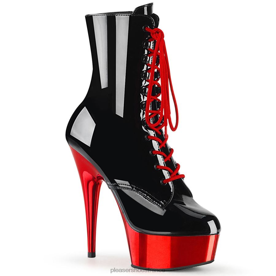 H484246 délice-1020 Pleaser Shoes noir/rouge chromé