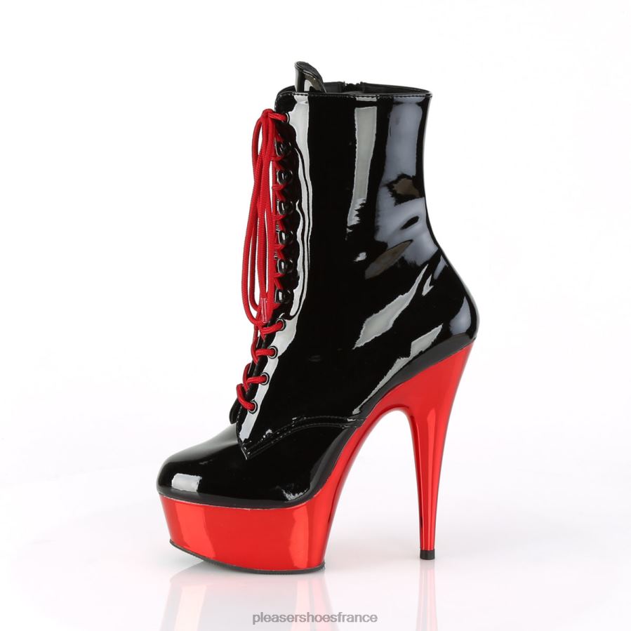 H484246 délice-1020 Pleaser Shoes noir/rouge chromé