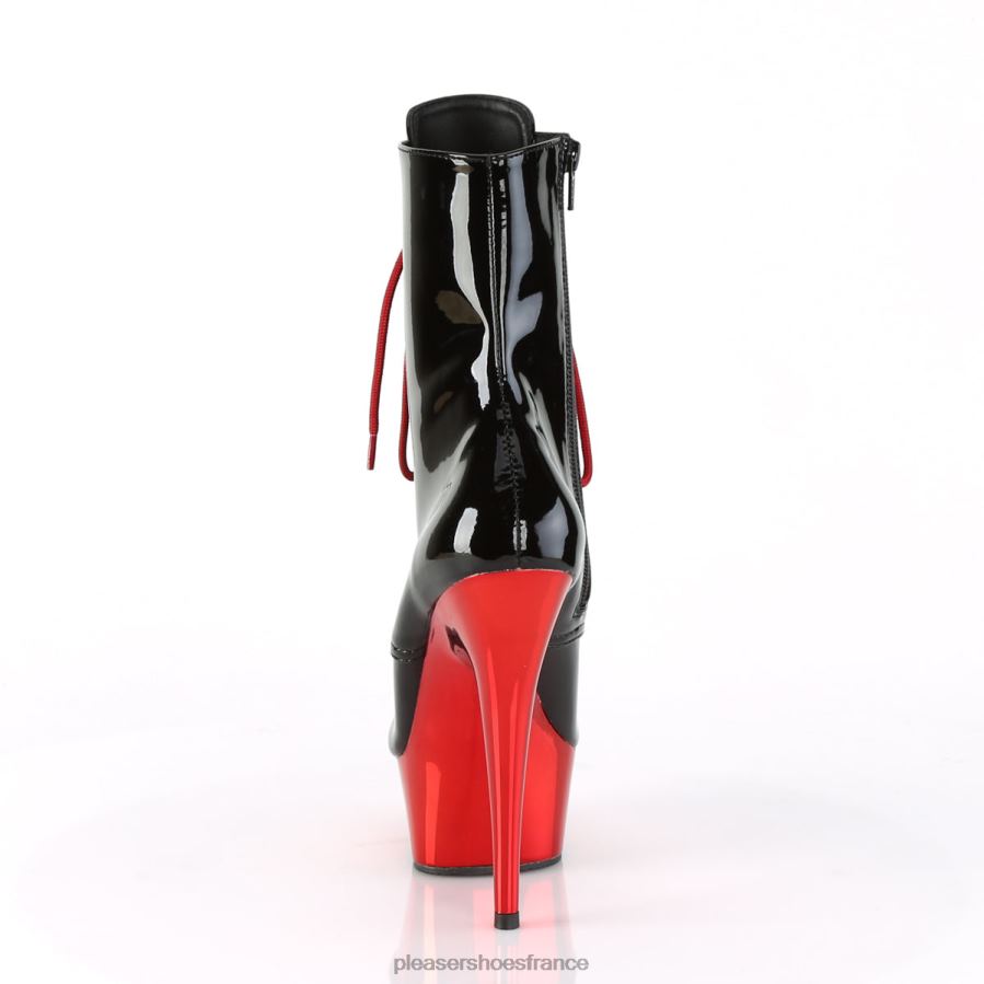H484246 délice-1020 Pleaser Shoes noir/rouge chromé