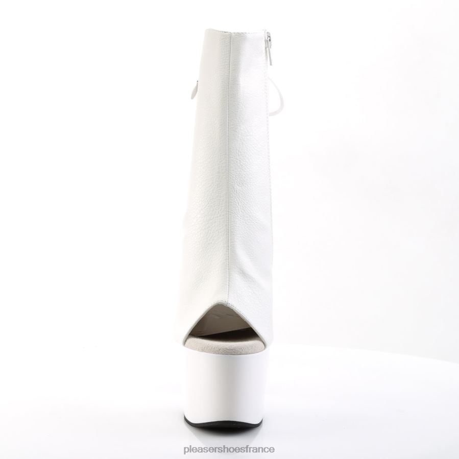 H484253 adorer-1018 Pleaser Shoes simili cuir blanc/blanc