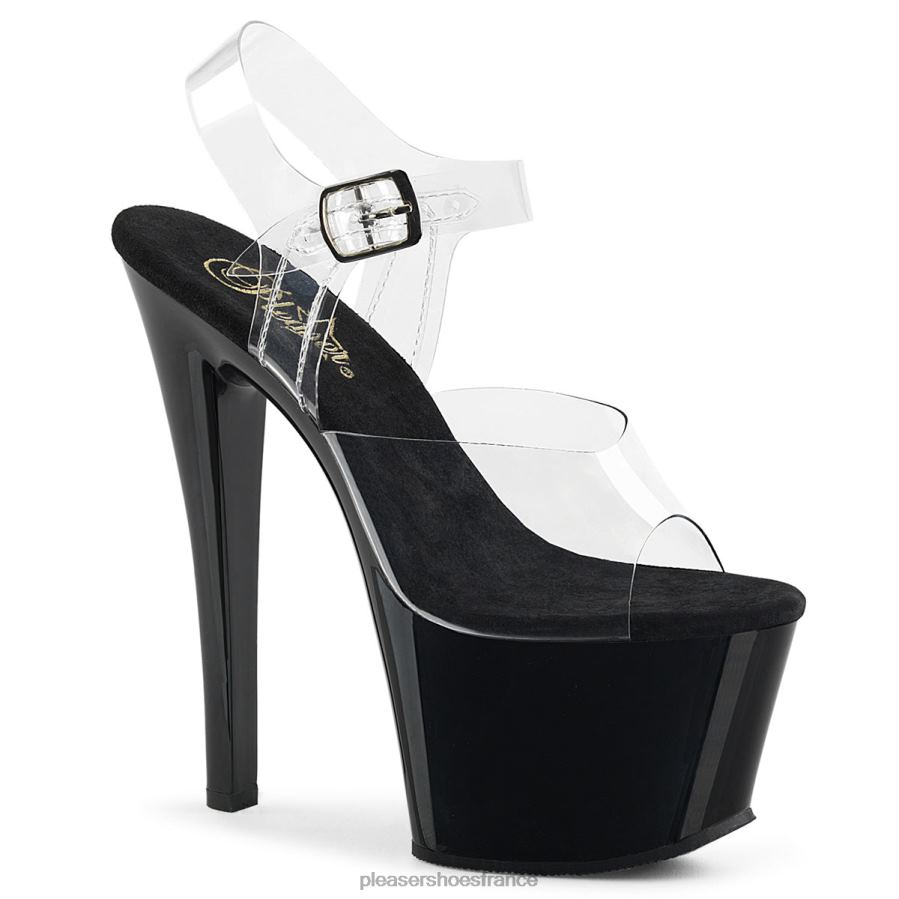 H484255 ciel-308 Pleaser Shoes clair/noir
