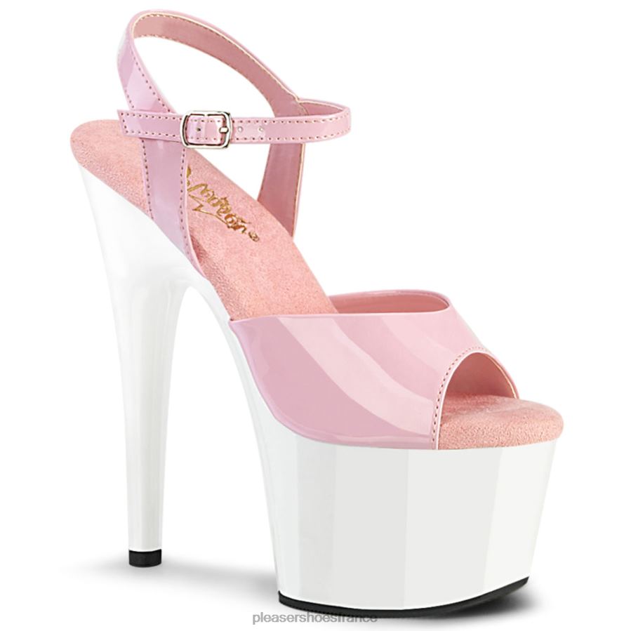 H484261 adorer-709 Pleaser Shoes rose bébé/blanc