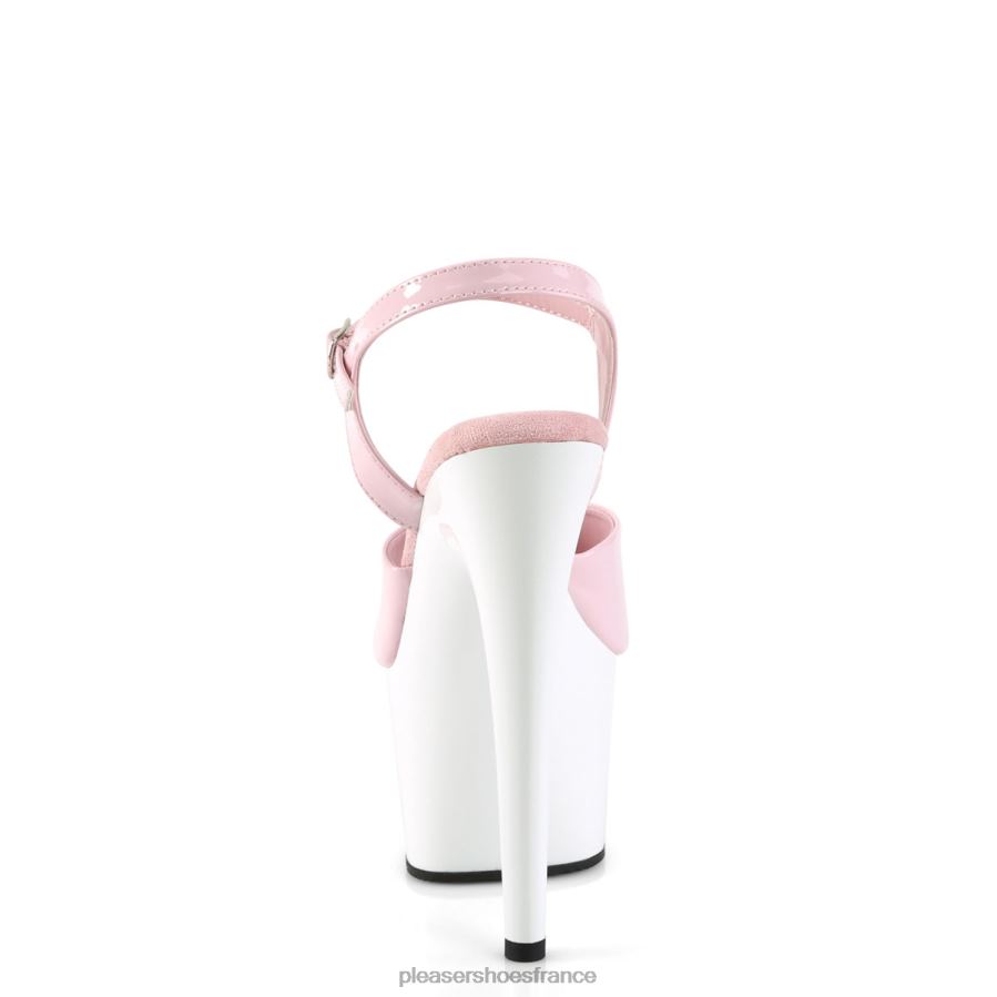 H484261 adorer-709 Pleaser Shoes rose bébé/blanc