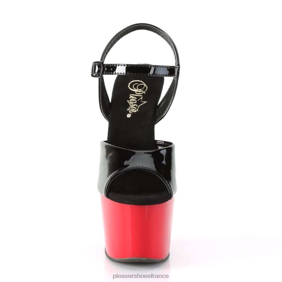 H484265 adorer-709 Pleaser Shoes noir rouge