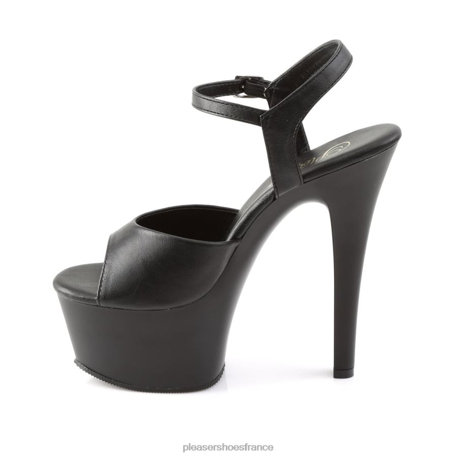 H484268 aspire-609 Pleaser Shoes simili cuir noir/noir