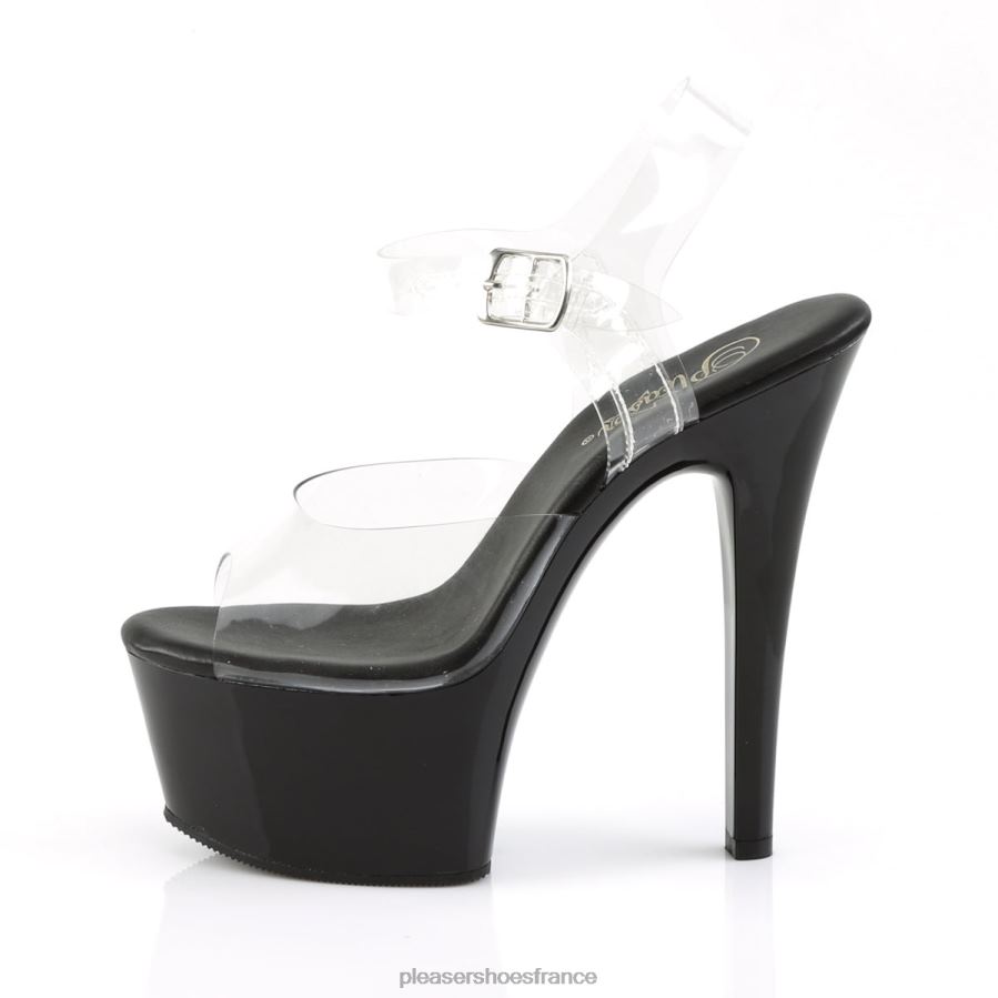 H484285 aspire-608 Pleaser Shoes clair/noir