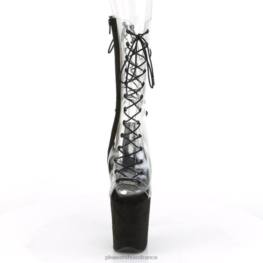 H4842380 flamant rose-800-60fs Pleaser Shoes daim clair/noir