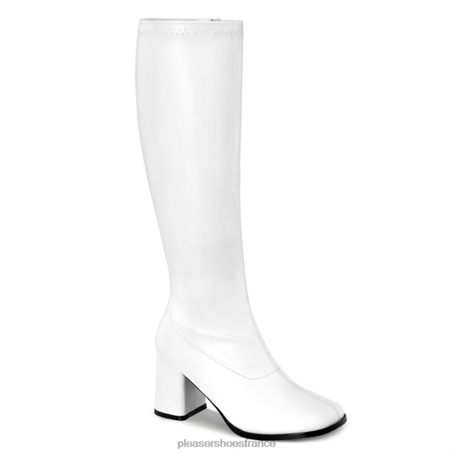 H4842450 gogo-300wc Pleaser Shoes simili cuir blanc