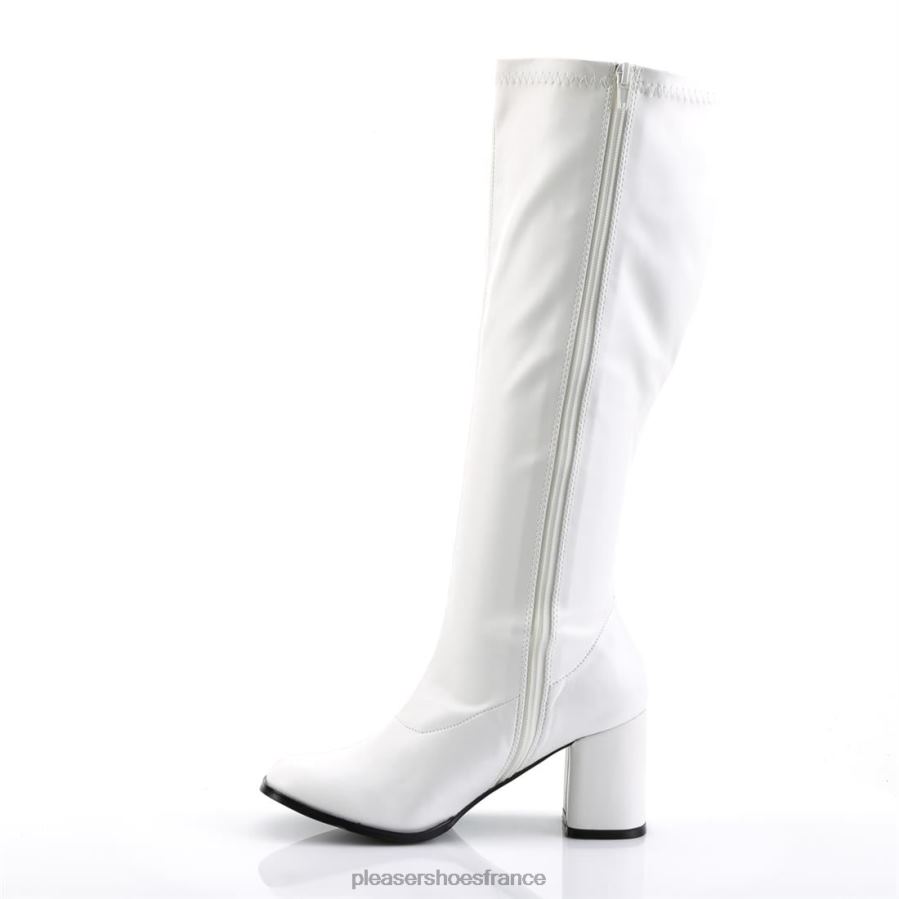 H4842450 gogo-300wc Pleaser Shoes simili cuir blanc