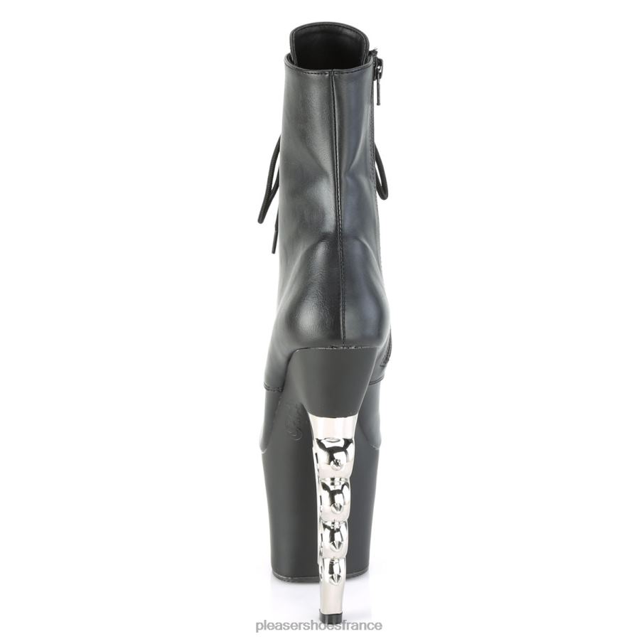 H4842163 poignée de fer-1020 Pleaser Shoes simili cuir noir/argent