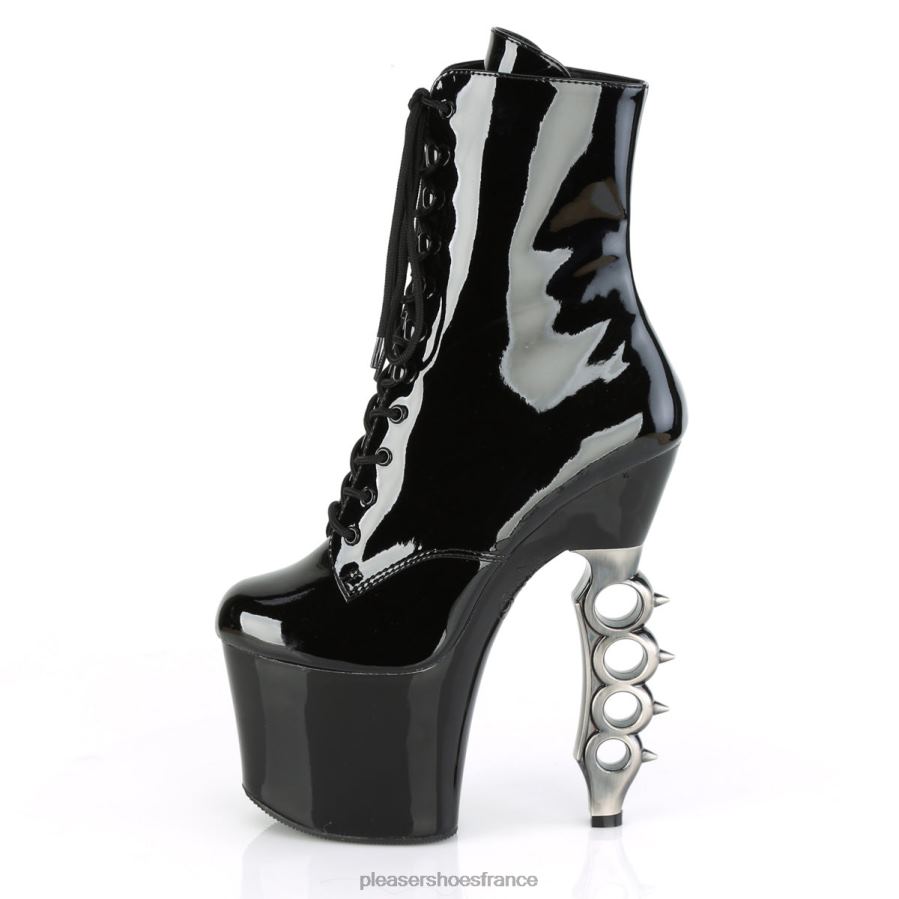 H4842164 poignée de fer-1020 Pleaser Shoes Noir argent