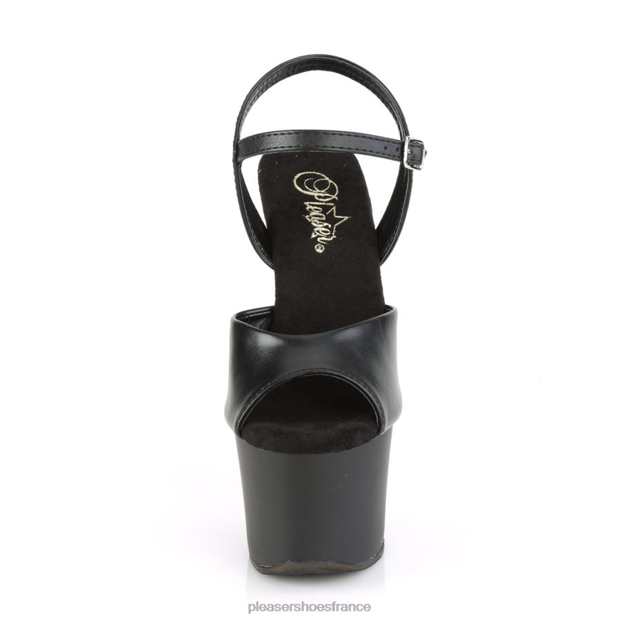 H4842172 coups de poing-709 Pleaser Shoes simili cuir noir/noir