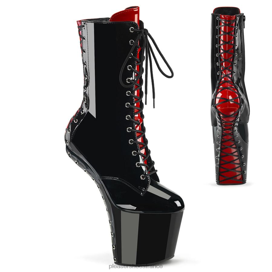 H484210 folie-1040fh Pleaser Shoes noir rouge