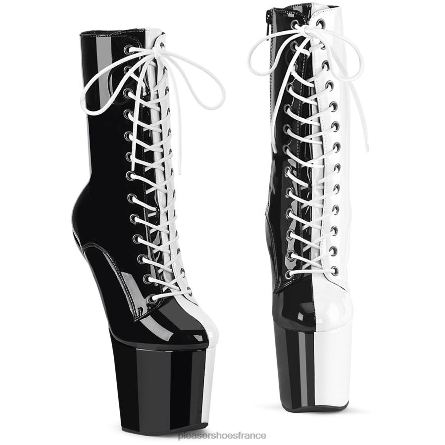 H484211 engouement-1040tt Pleaser Shoes noir blanc