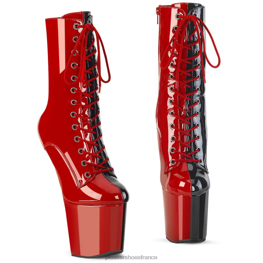H484213 engouement-1040tt Pleaser Shoes rouge noir
