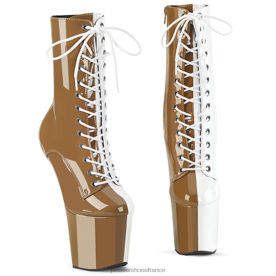 H484214 engouement-1040tt Pleaser Shoes beige/blanc