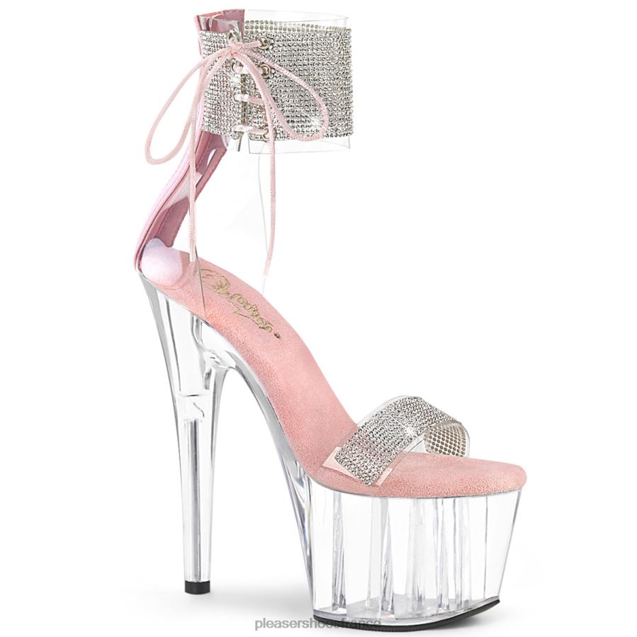 H4842224 adore-727rs Pleaser Shoes rose bébé/transparent