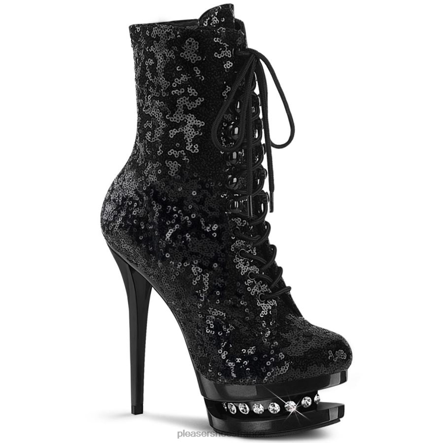 H4842237 blondie-r-1020 Pleaser Shoes paillettes noires/noir