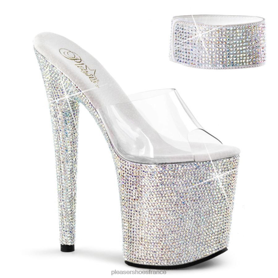 H4842252 bijoux-812rs Pleaser Shoes clair/argent
