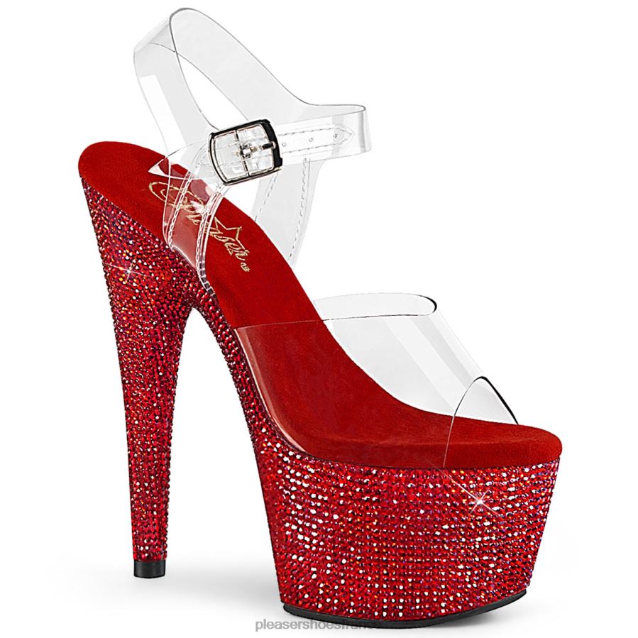 H4842255 bijoux-708dm Pleaser Shoes clair/rouge