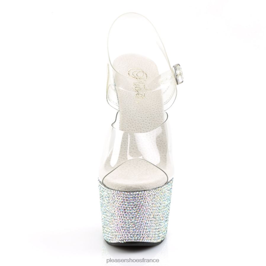 H4842256 bijoux-708dm Pleaser Shoes clair/argent