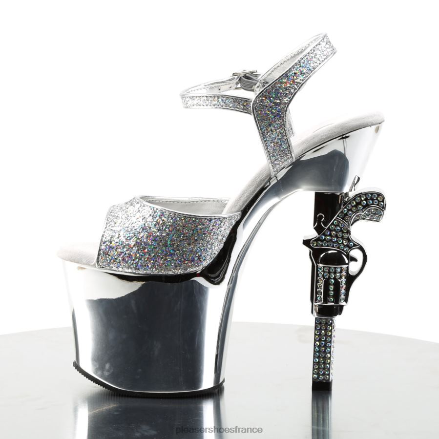H4842267 revolver-709g Pleaser Shoes argent
