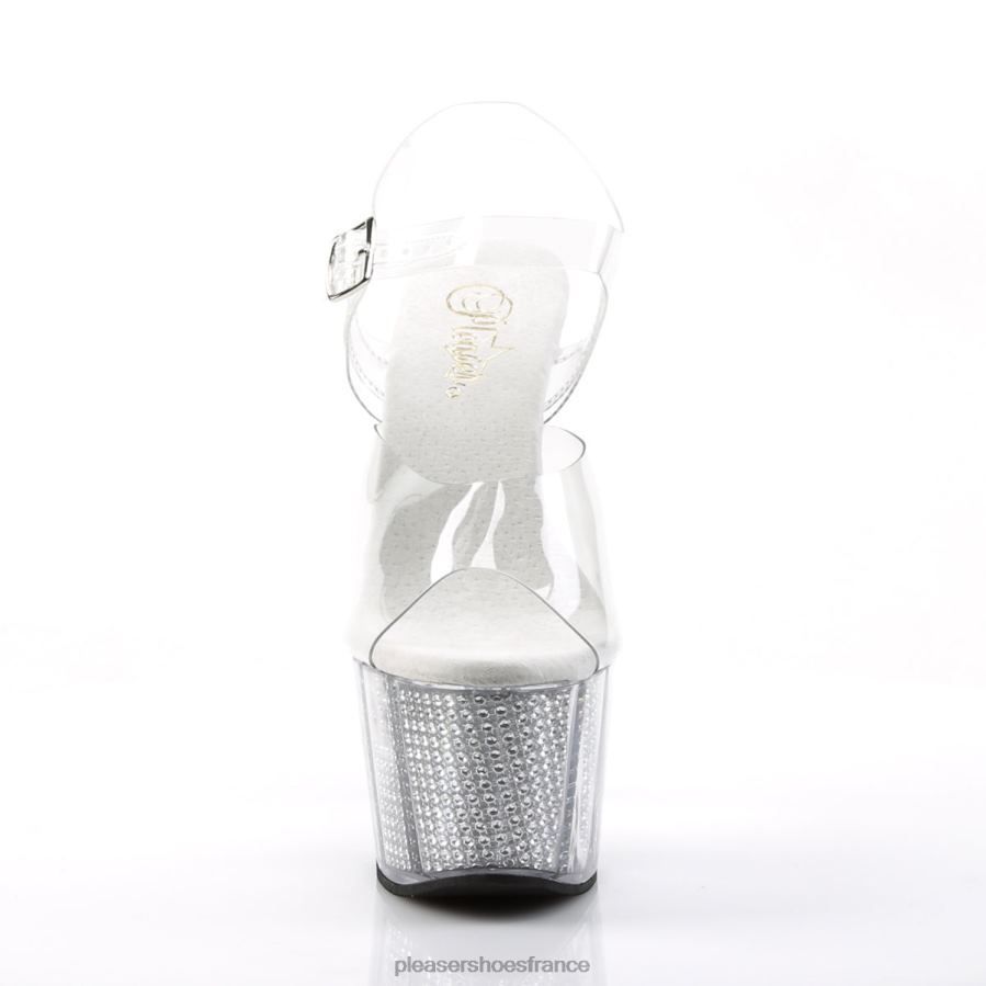 H4842270 adore-708srs Pleaser Shoes clair/argent