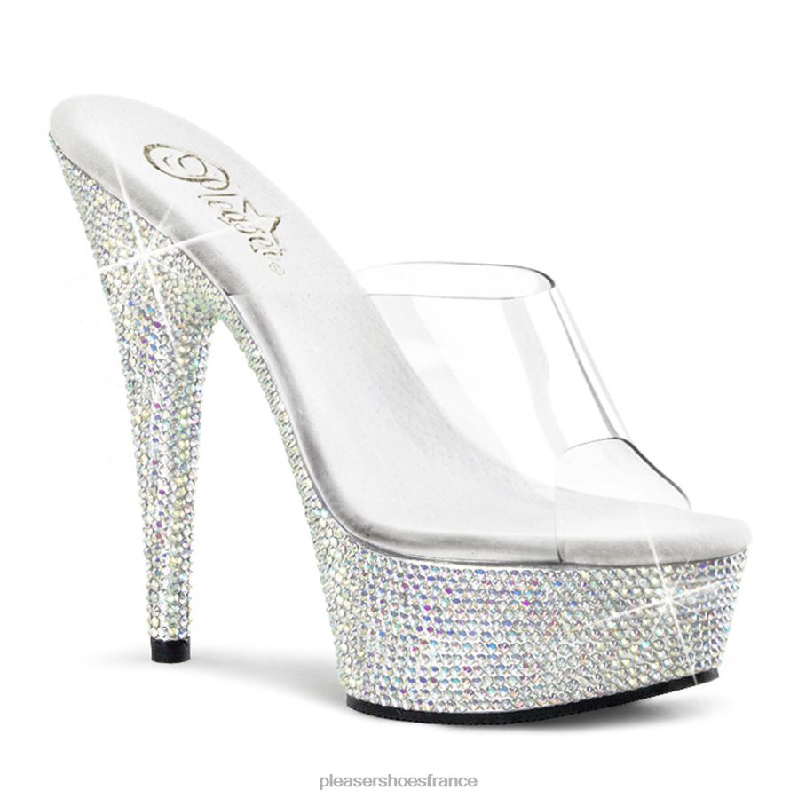 H4842288 bijoux-601dm Pleaser Shoes clair/argent