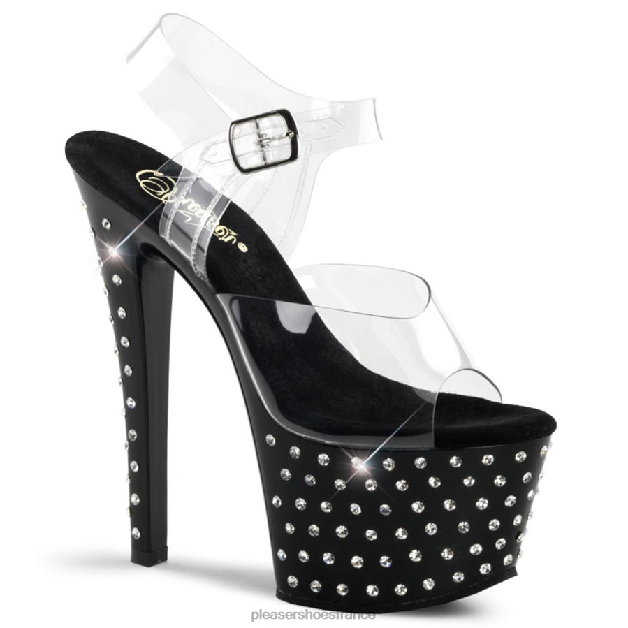 H4842289 poussière d'étoiles-708 Pleaser Shoes clair/noir
