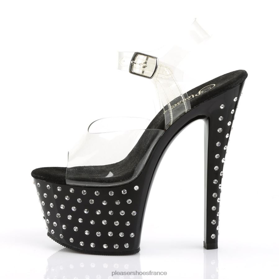 H4842289 poussière d'étoiles-708 Pleaser Shoes clair/noir