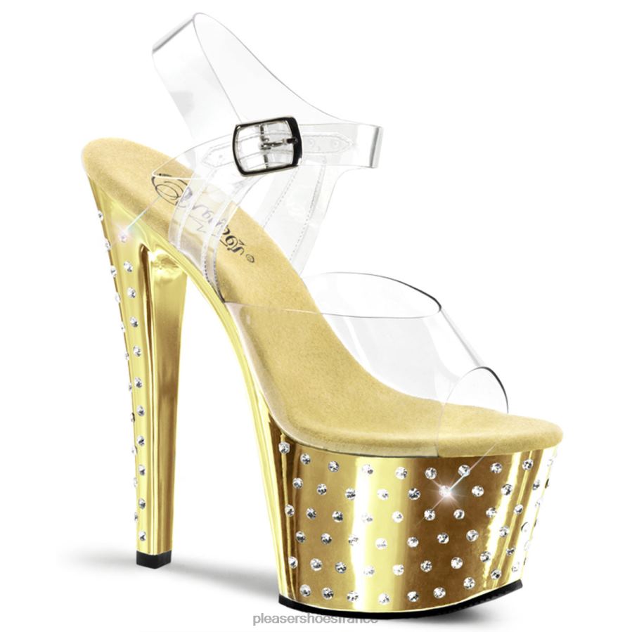 H4842291 poussière d'étoiles-708 Pleaser Shoes clair/or