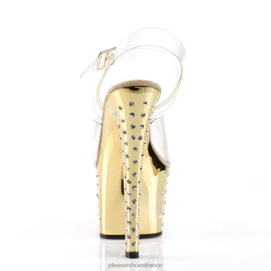 H4842291 poussière d'étoiles-708 Pleaser Shoes clair/or