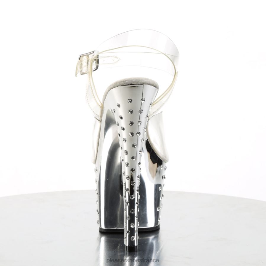 H4842292 poussière d'étoiles-708 Pleaser Shoes clair/argent