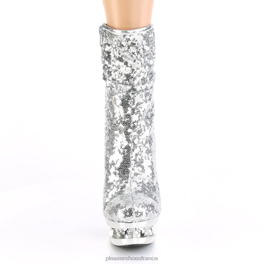 H4842297 blondie-r-1009 Pleaser Shoes argent/argent chromé