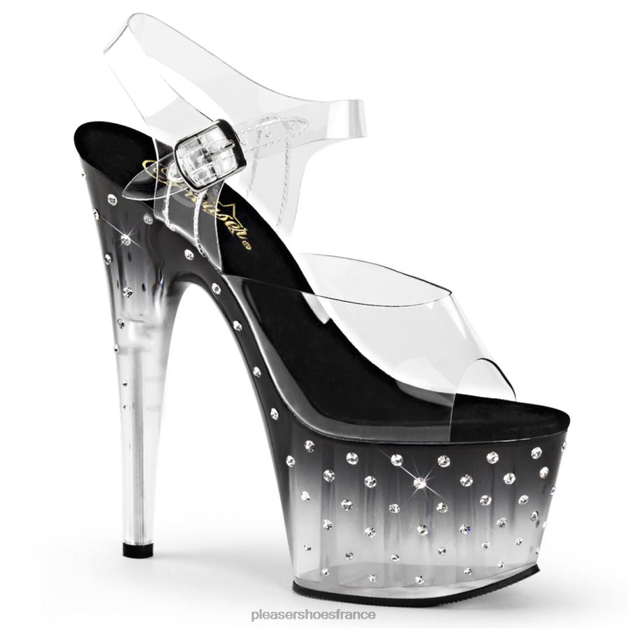 H4842302 poussière d'étoiles-708t Pleaser Shoes noir/clair