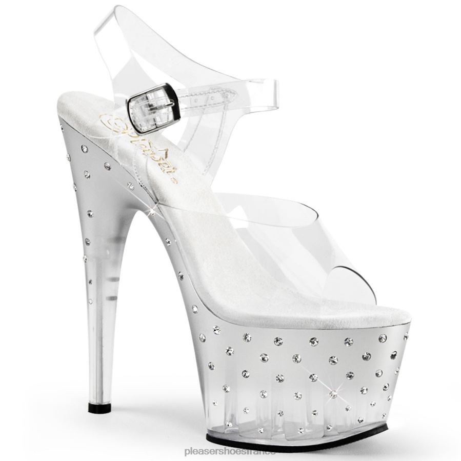 H4842304 poussière d'étoiles-708t Pleaser Shoes clair/argent