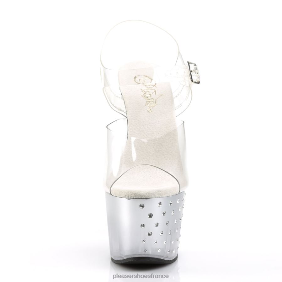 H4842304 poussière d'étoiles-708t Pleaser Shoes clair/argent