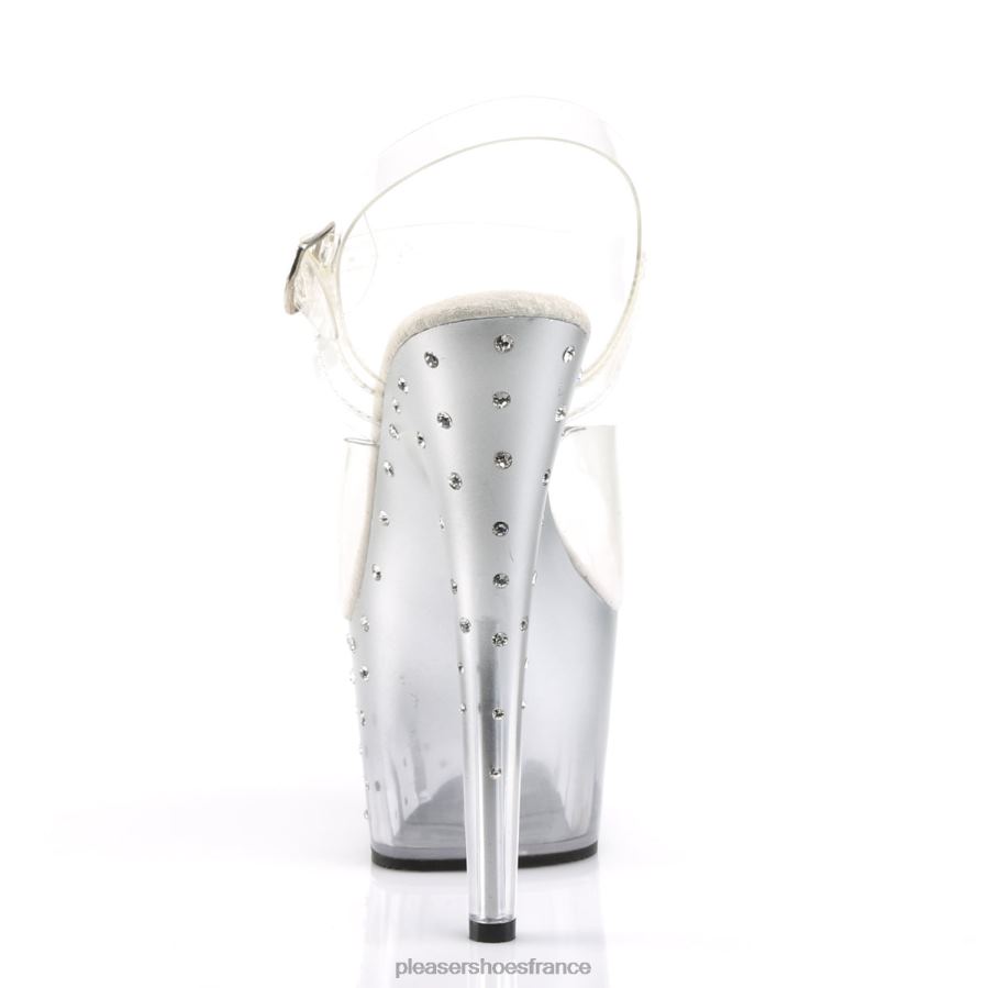 H4842304 poussière d'étoiles-708t Pleaser Shoes clair/argent