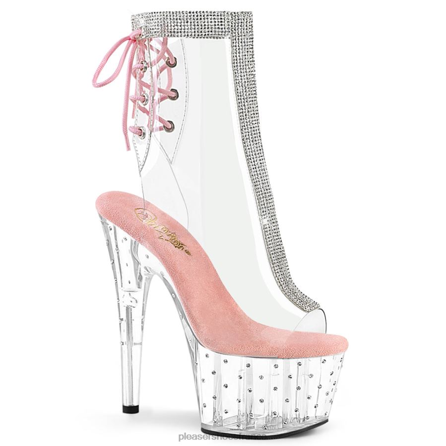 H4842311 poussière d'étoiles-1018c-2rs Pleaser Shoes rose bébé/transparent