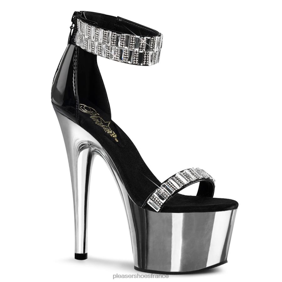 H4842320 adorer-769rs Pleaser Shoes Noir argent