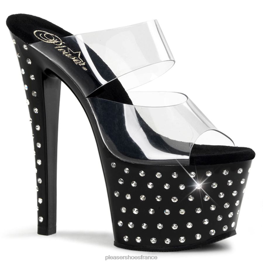 H4842323 poussière d'étoiles-702 Pleaser Shoes clair/noir