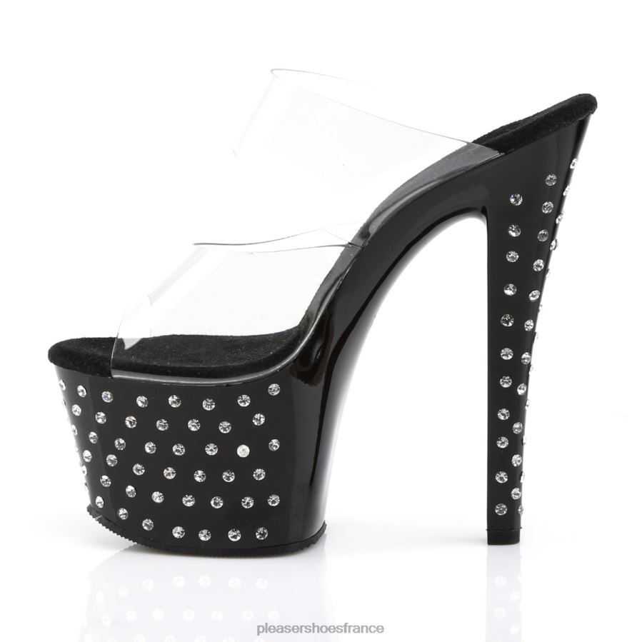 H4842323 poussière d'étoiles-702 Pleaser Shoes clair/noir